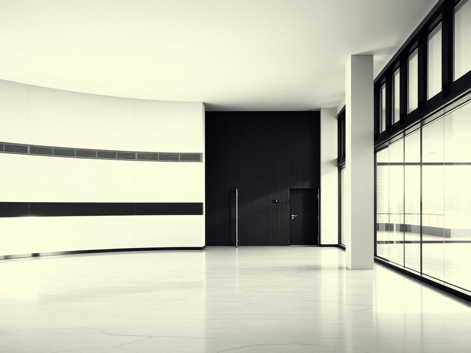 Minimal institutional interior